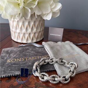 KONSTANTINO Etched Filigree Link Bracelet